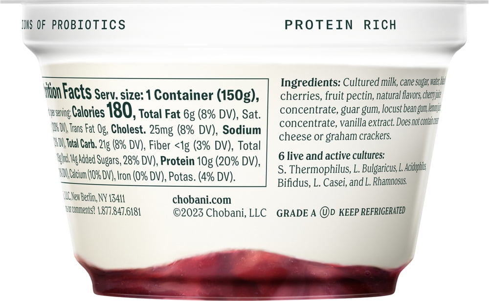 Chobani Creations Cherry Cheesecake 5.3 Oz Cup