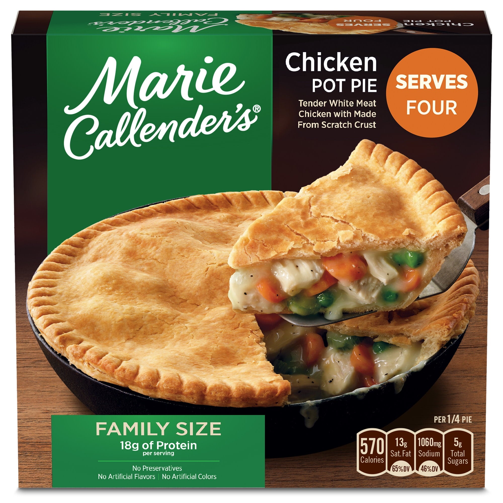 Marie Callender's Chicken Pot Pie, Family Size Frozen Meal, 45 oz. (frozen)