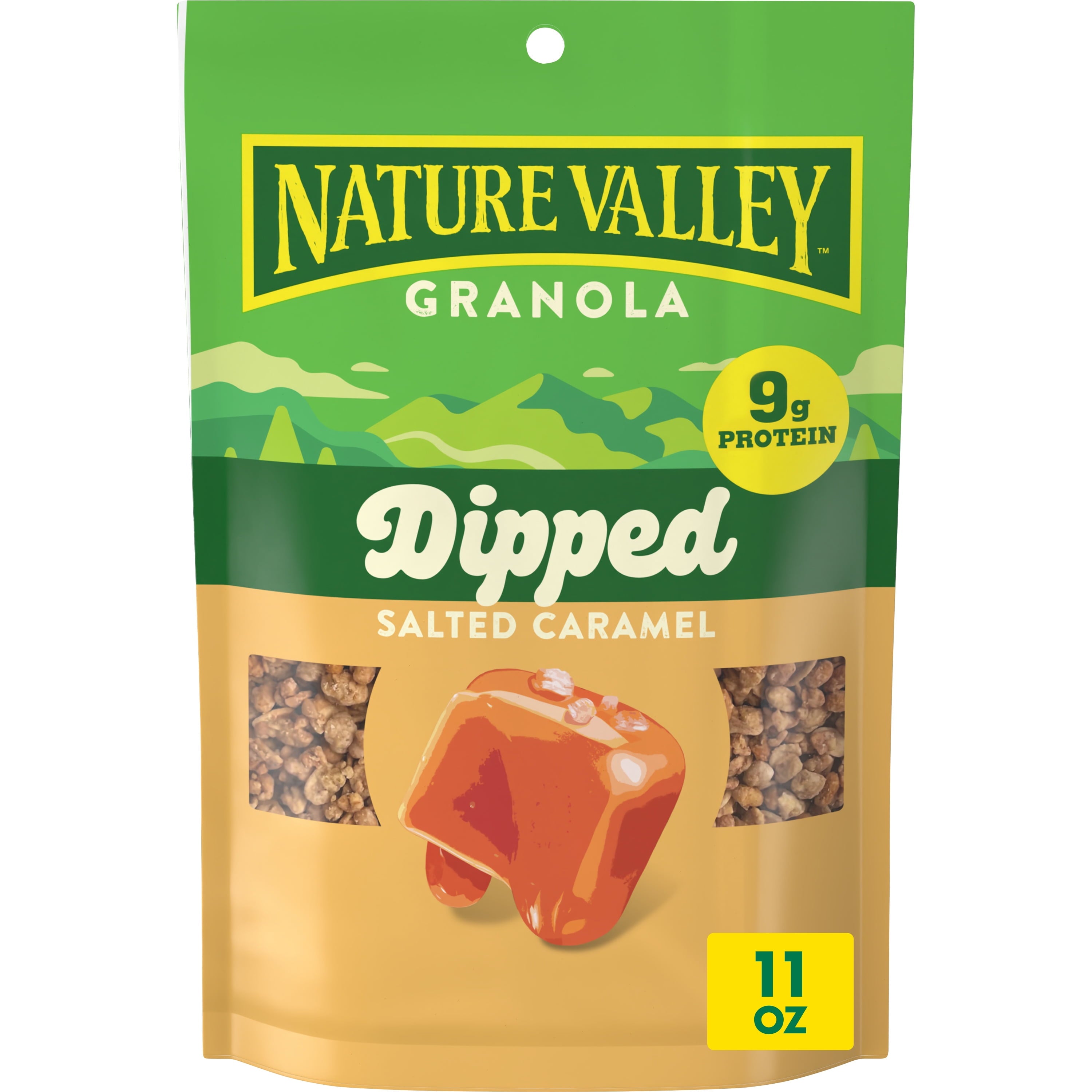 Nature Valley Granola, Dipped Salted Caramel Flavored, 9g Protein, 11 oz