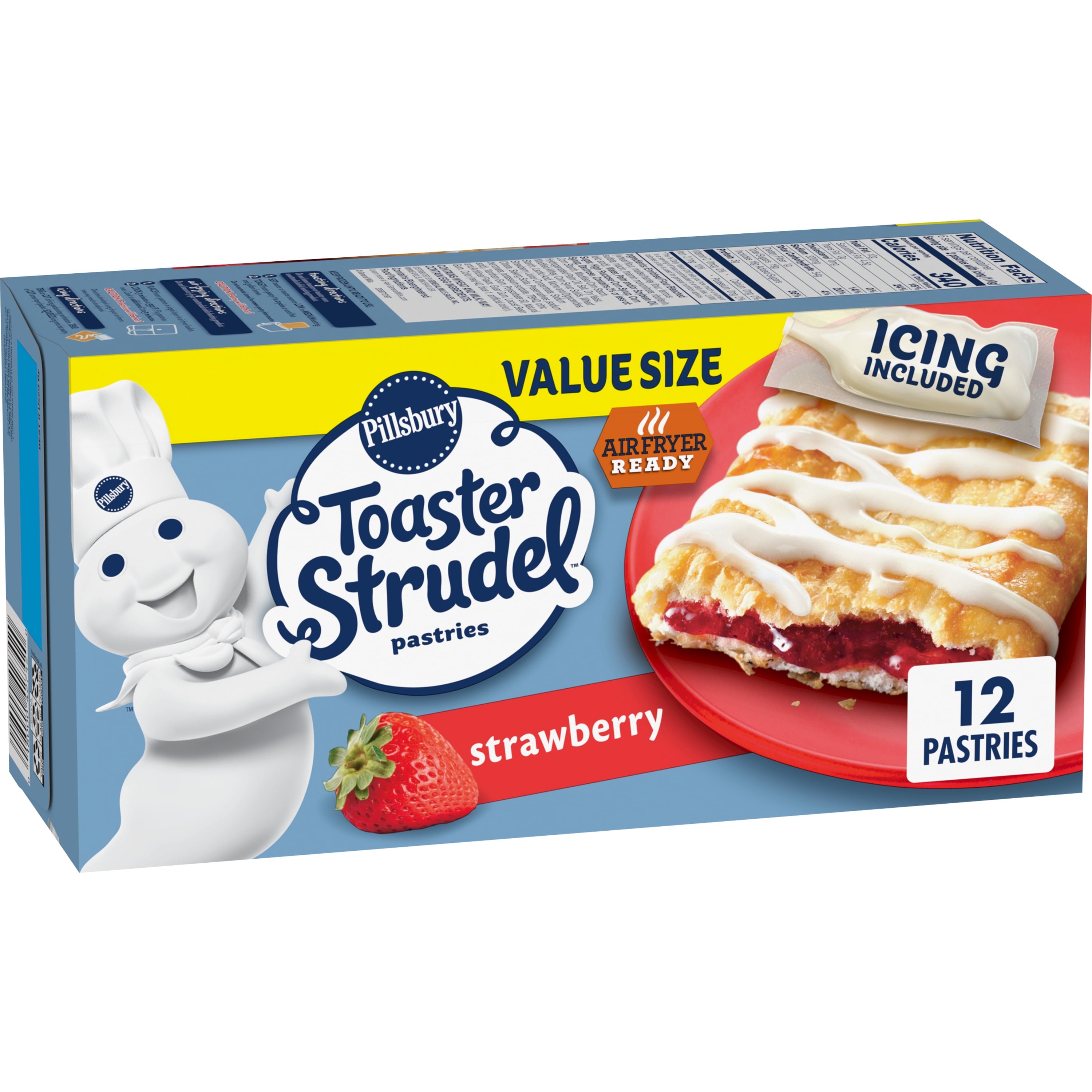 Pillsbury Toaster Strudel Pastries, Strawberry, 12 ct, 23.4 oz