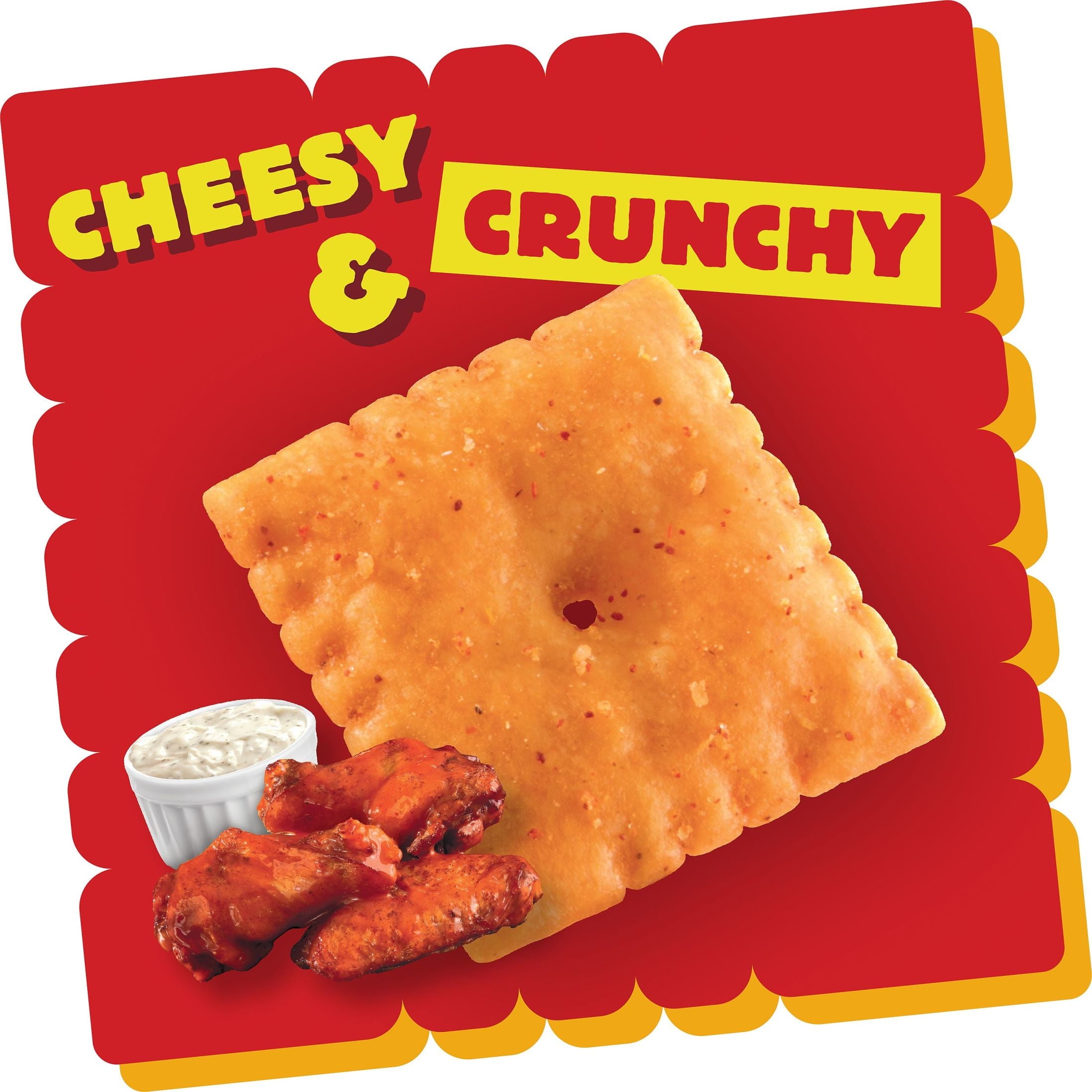 Cheez-It Buffalo Wing Cheese Crackers, Baked Snack Crackers, 12.4 oz