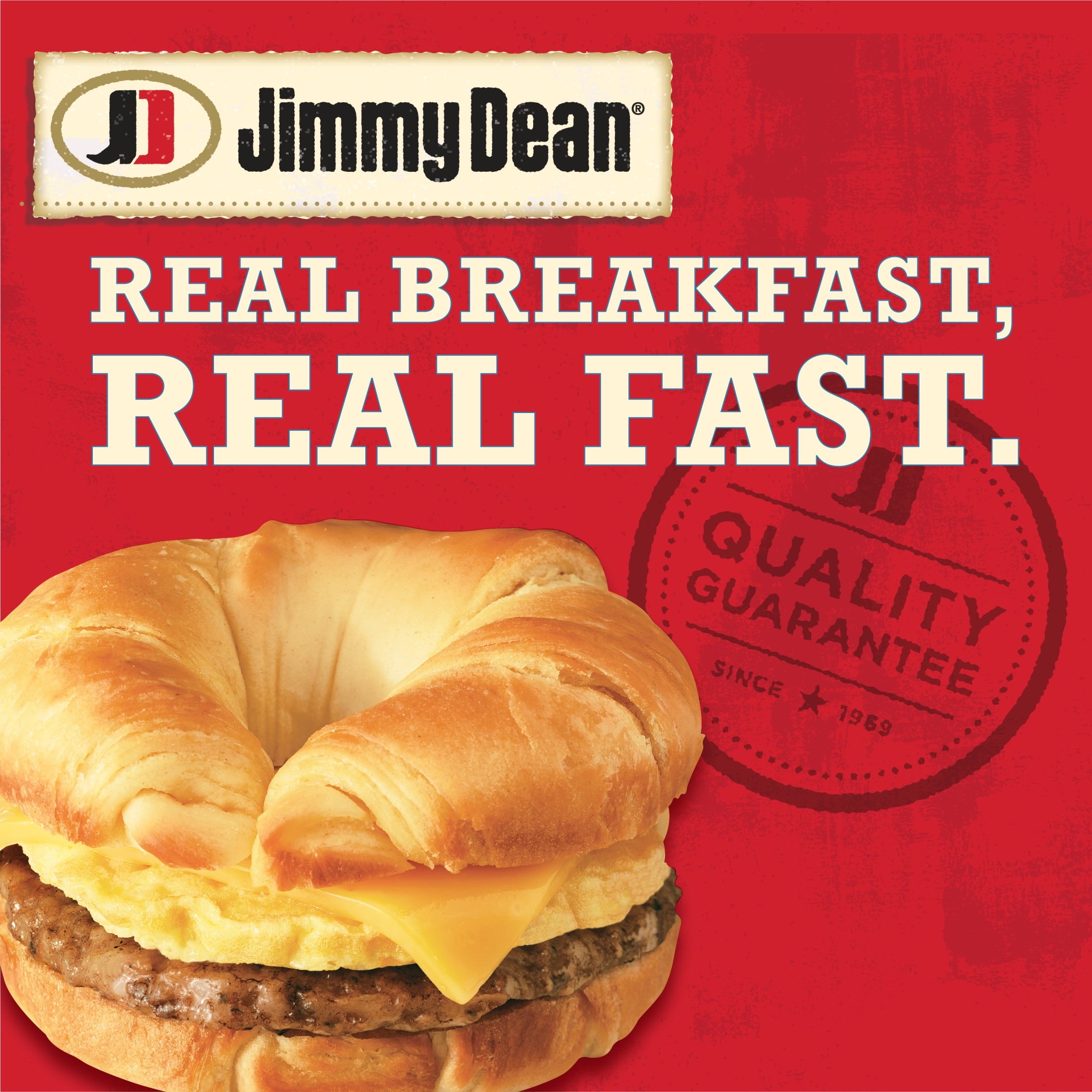 Jimmy Dean Sausage Egg & Cheese Croissant Sandwich, 36 oz, 8 Count (Frozen)