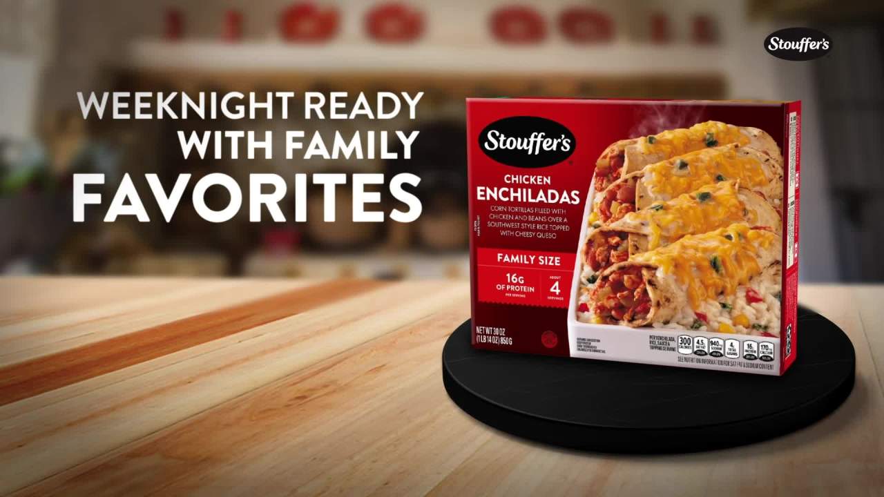 Stouffer's Chicken Enchiladas Family Size Frozen Meal, 30 oz (Frozen)